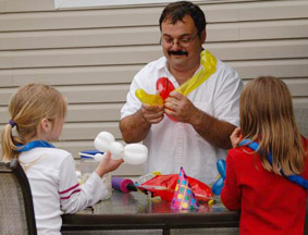 Clowns, face painters and balloonists
