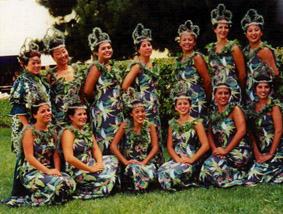 Hula and Hawaiian dancers, Los Angeles